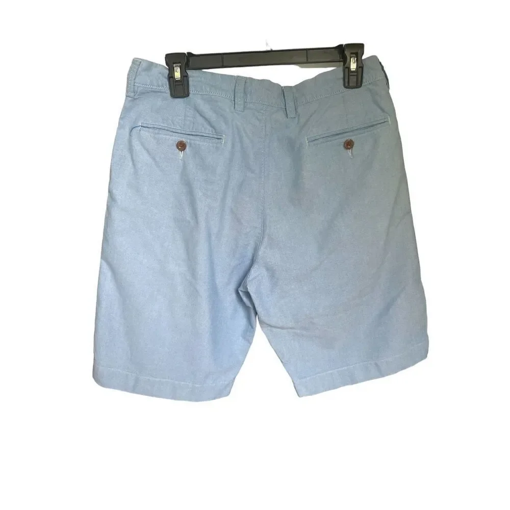 Men’s J.Crew Blue Chino Shorts Cotton Size 31W Casual  Golf Everyday Outdoor